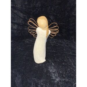 DEMDACO Willow Tree Figurine Thank You Angel 4"‎ Girl W/Flowers Susan Lordi 2002